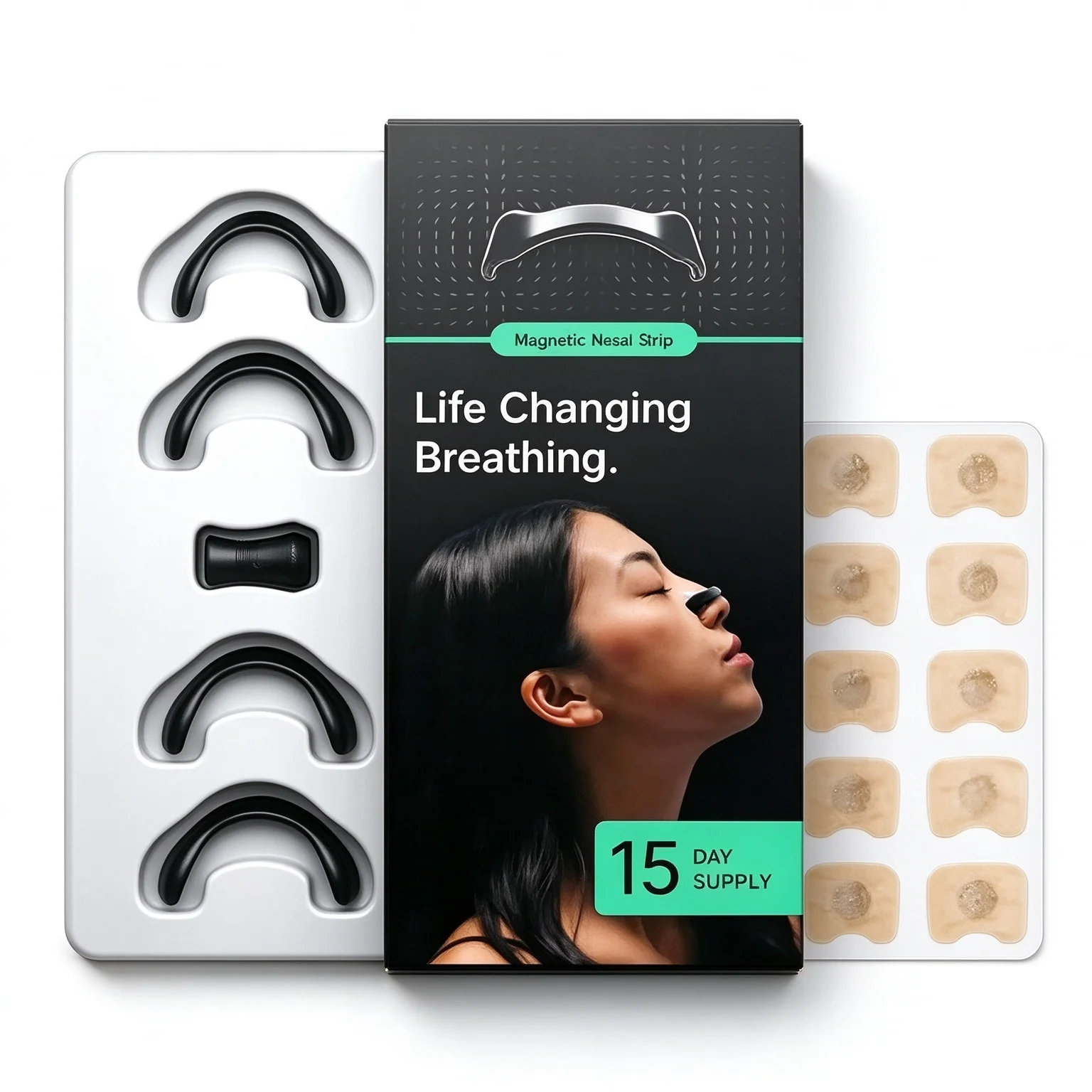 Nasal Breathing Dilator Starter Kit, Silicone Nose Strips for Sports & Sleep, Increase Airflow, Relieve Congestion