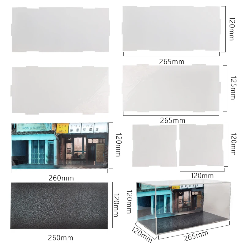 LDRC LD1801 LD1802 LD1803 LD1804 1/18 Plastic Transparent Car Model Display Box Dust Cover High Transmittance Dust-proof Storage