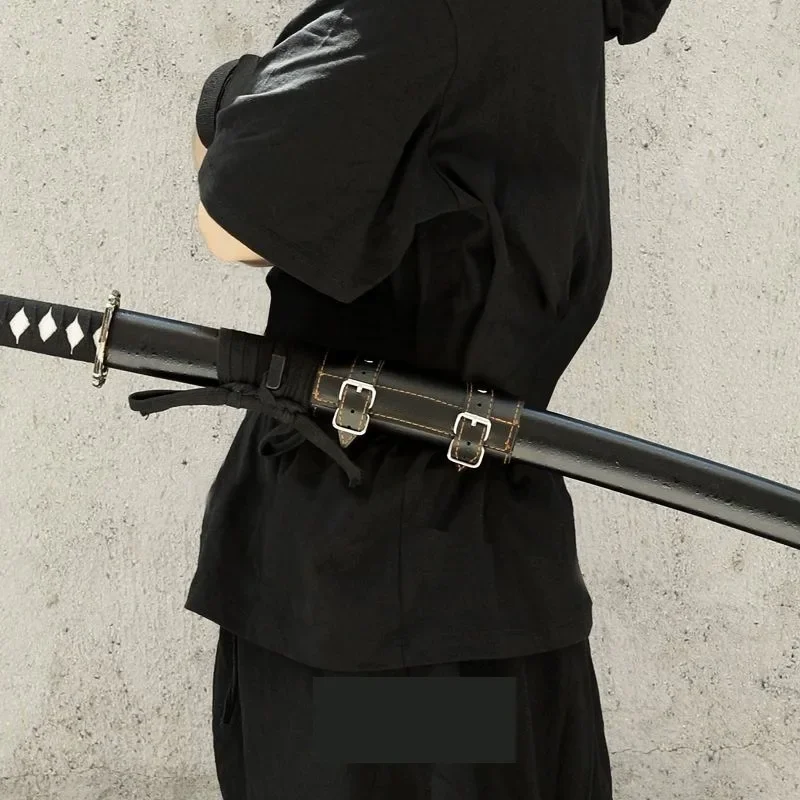 Fashion Cosplay Sword Holder Belt, Pu Leather Anime Sword Belt Accessories Samurai Costume Cosplay Accessories