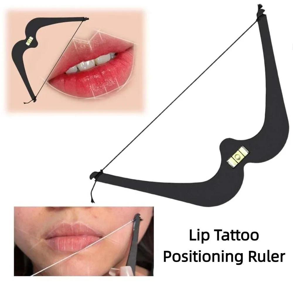 Professional Lip Tattoo Positioning Ruler Permanent Makeup Lip Mapping Level Symmetry Measuring Scale Marker Fits Lips Metal
