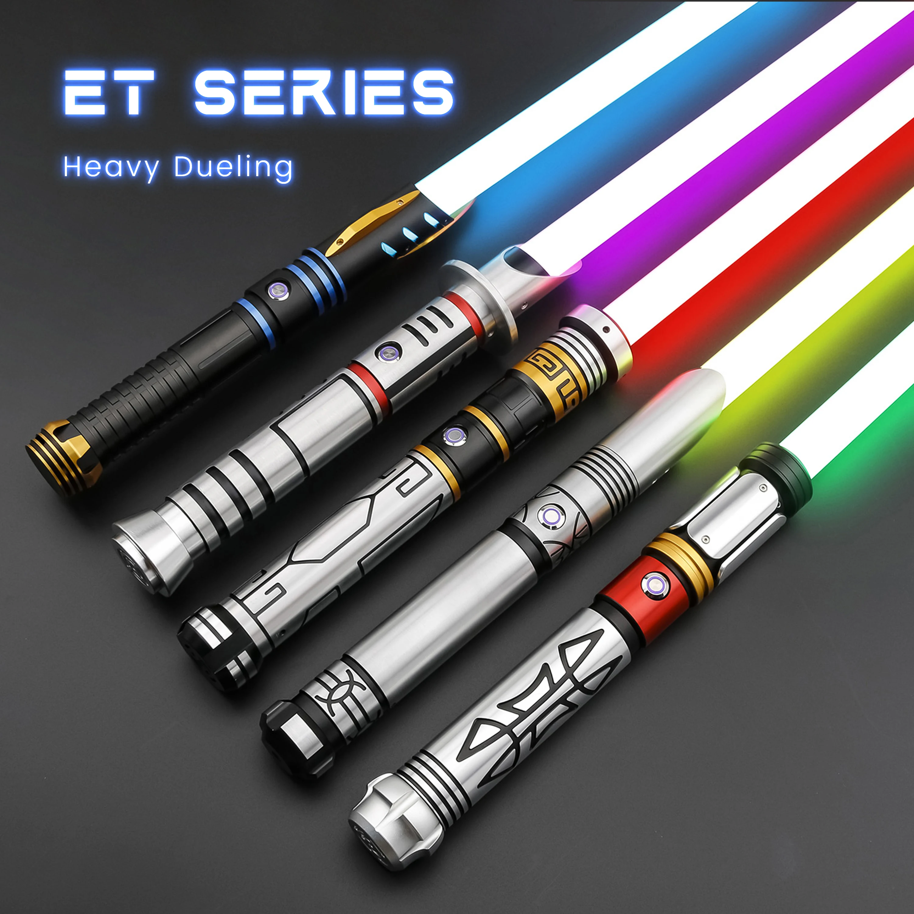 

TXQSABER ET Sries Lightsaber RGB Heavy Dueling Smooth Swing Light Sword Plus Size Metal Hilt SNV4 Bluetooth Jedi Laser Cosplay