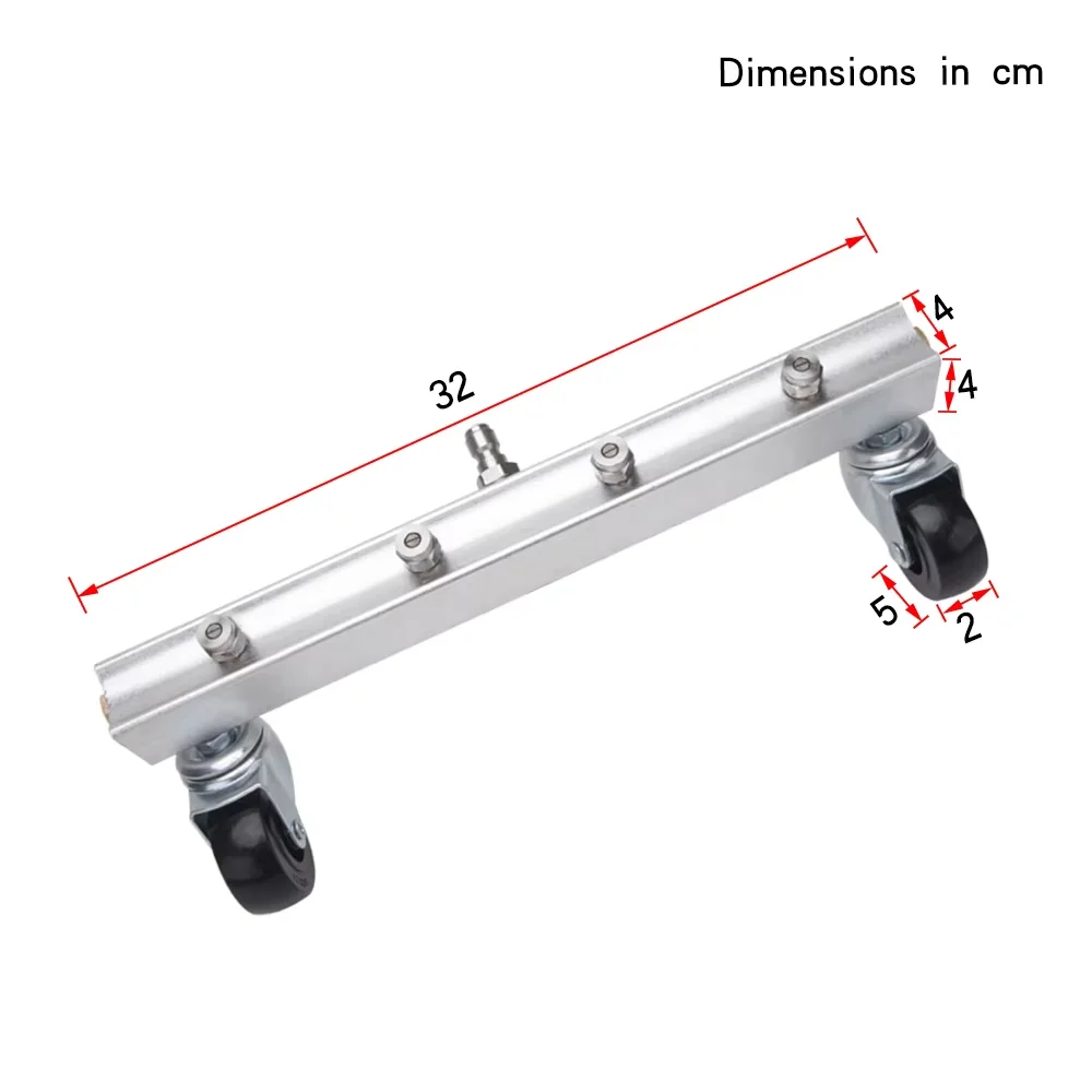 Under Body Car Chassis Cleaning 33cm Automobile Undercarriage Chassis Cleaner High Pressure Washer Car Wash Water Broom