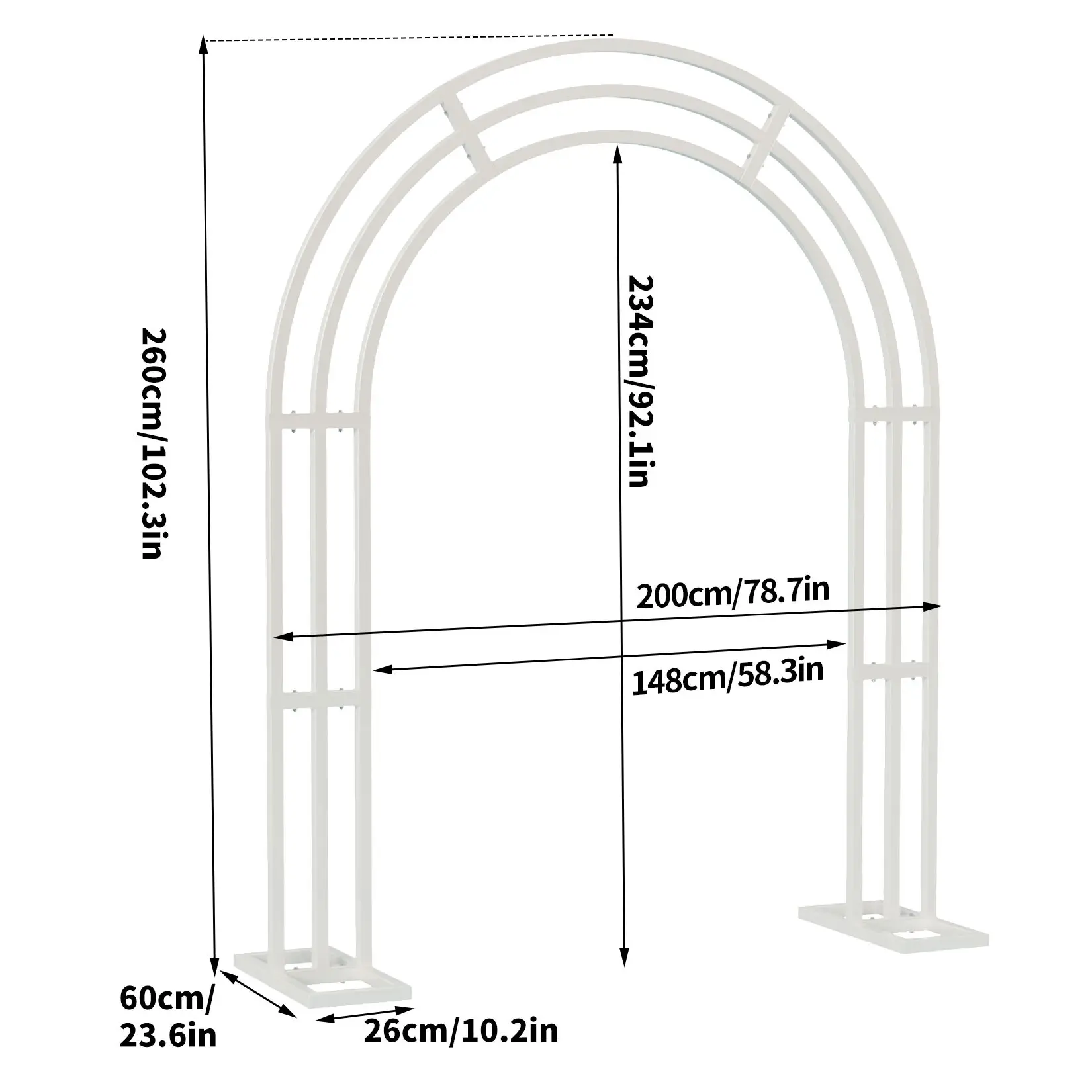 Imagem -06 - Arco Grande do Casamento do Metal Arco do Balão Suporte do Arco do Fundo para o Casamento Nupcial Jardim Jarda Decoração Interna Exterior do Partido