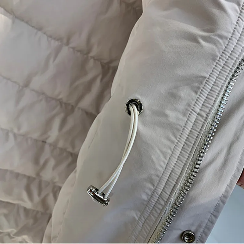ウォームダウンスノージャケット女性の冬の新ファッション 90% ホワイトダックダウンフード付きコートカジュアル女性ロングパーカーオーバーコート XQ319