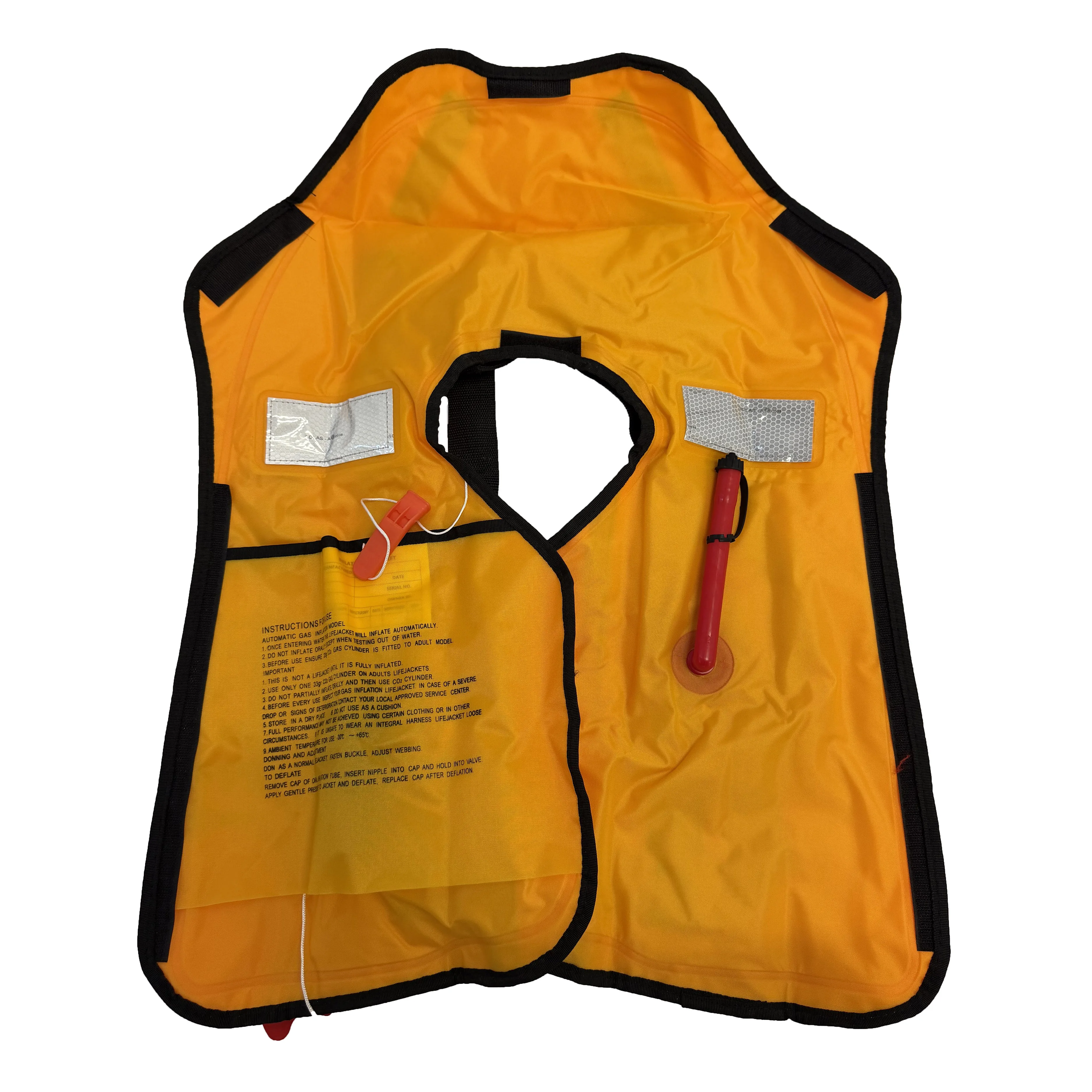 Automatic Manual Inflatable Life Vest for Fishing Surf Swimming Raft Boat Paddleboard Survival Jacket Rafting Boating No Bottle