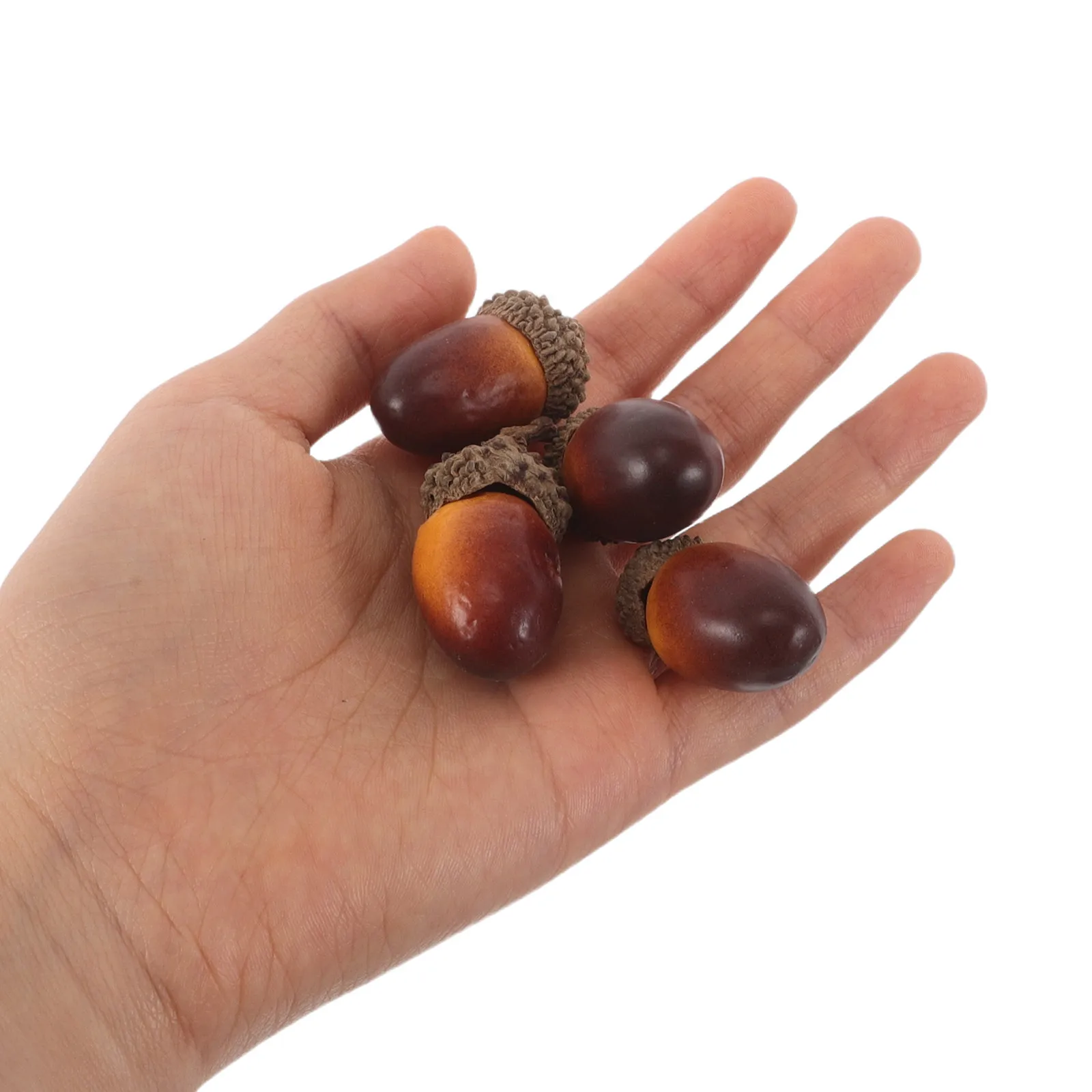 40Pcs Artificial Acorns Lifelike Small Acorn Decorations Rustic Fall Thanksgiving Home Kitchen Table Decor Bowl Fillers