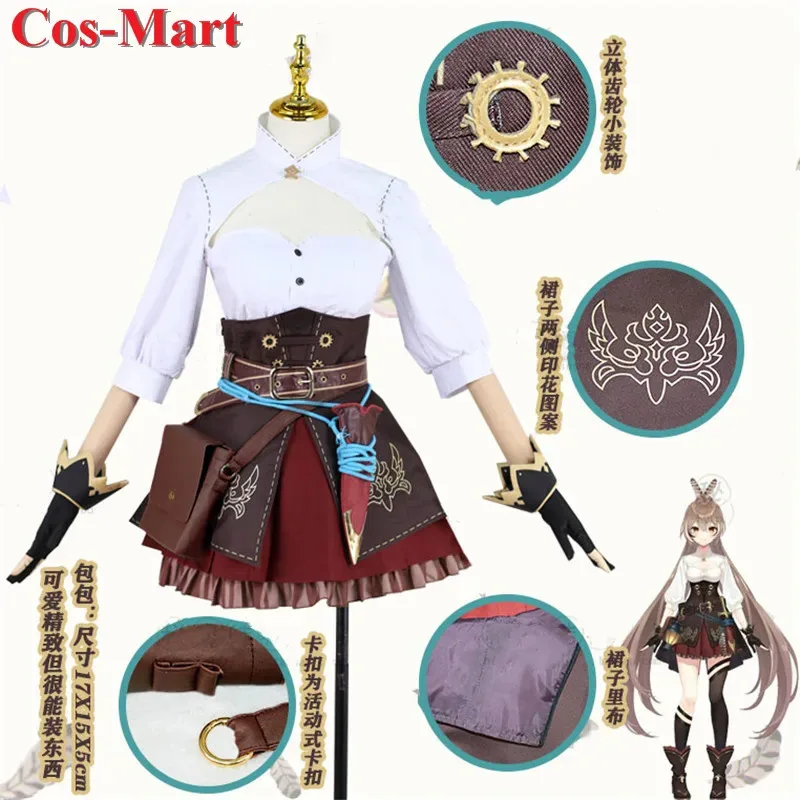 Cos-Mart Anime Vtuber Hololive EN Nanashi Mumei Costume Cosplay Splendido Dolce Uniforme Vestito Attività Gioco di Ruolo Del Partito Abbigliamento