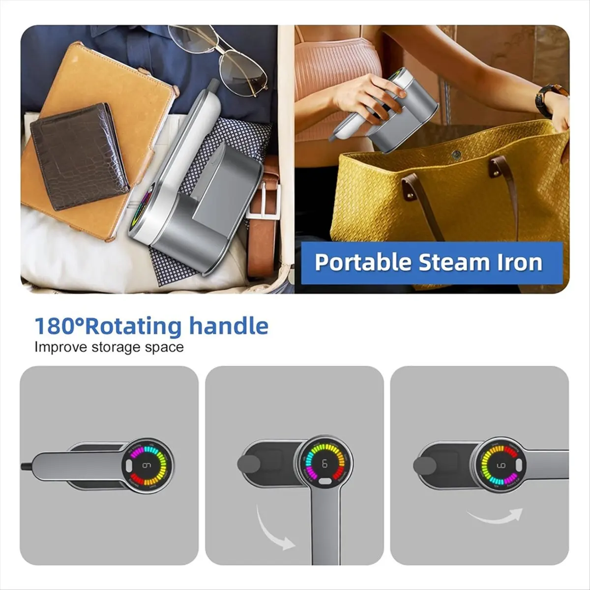 

Steamer for Clothes, 6 Modes Garment Steamer, Portable Handheld Clothes Steamer Ironing Machine for Home Travel US Plug