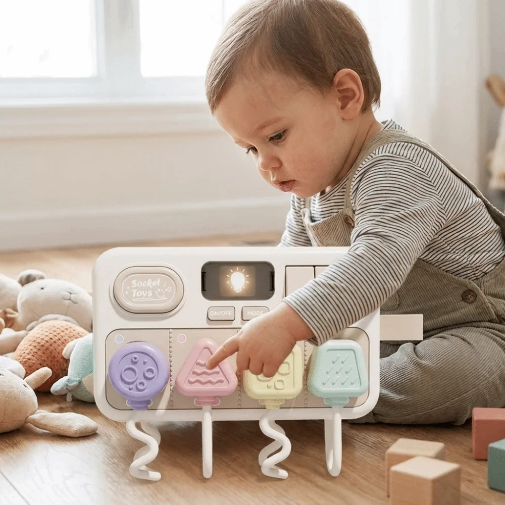 Hand-Eye Coordination Switch Board Sturdy Compact Educational Plug Board Practical Life Skills Sound Effects