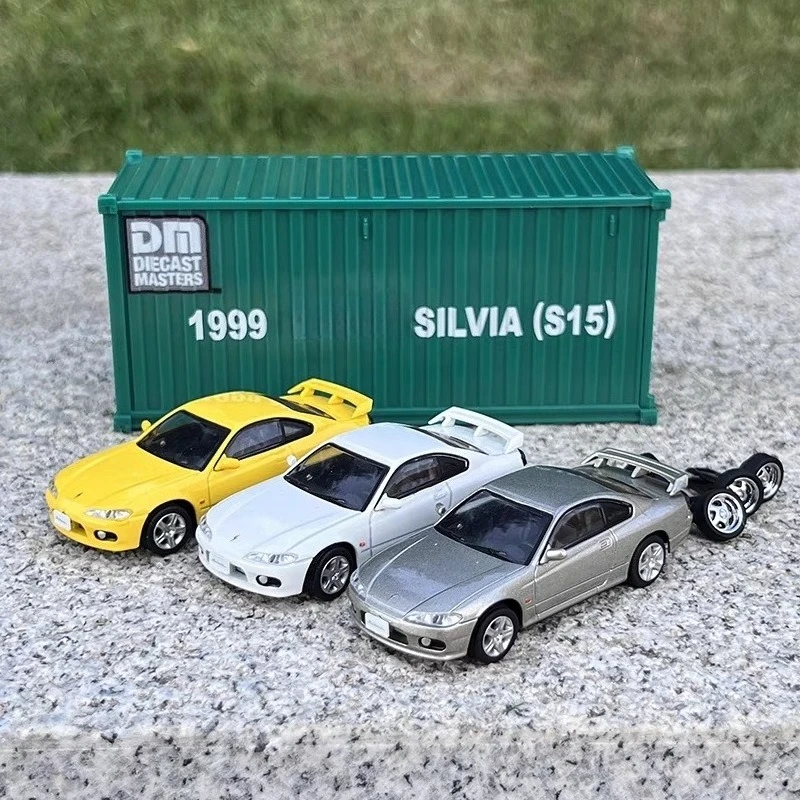 

DM 1:64 Container Car Die Cast Alloy Car Model in Stock with Accessories Master 1999 Silvia S14 S15 Child Collection Toy Gift