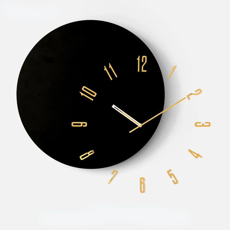 ساعة حائط خشبية من لوح MDF - تصميم ملصق الأرقام، ساعة DIY لغرفة المراهقين - ديكور داخلي للمنزل باللون الرمادي، Horloge AZ #2