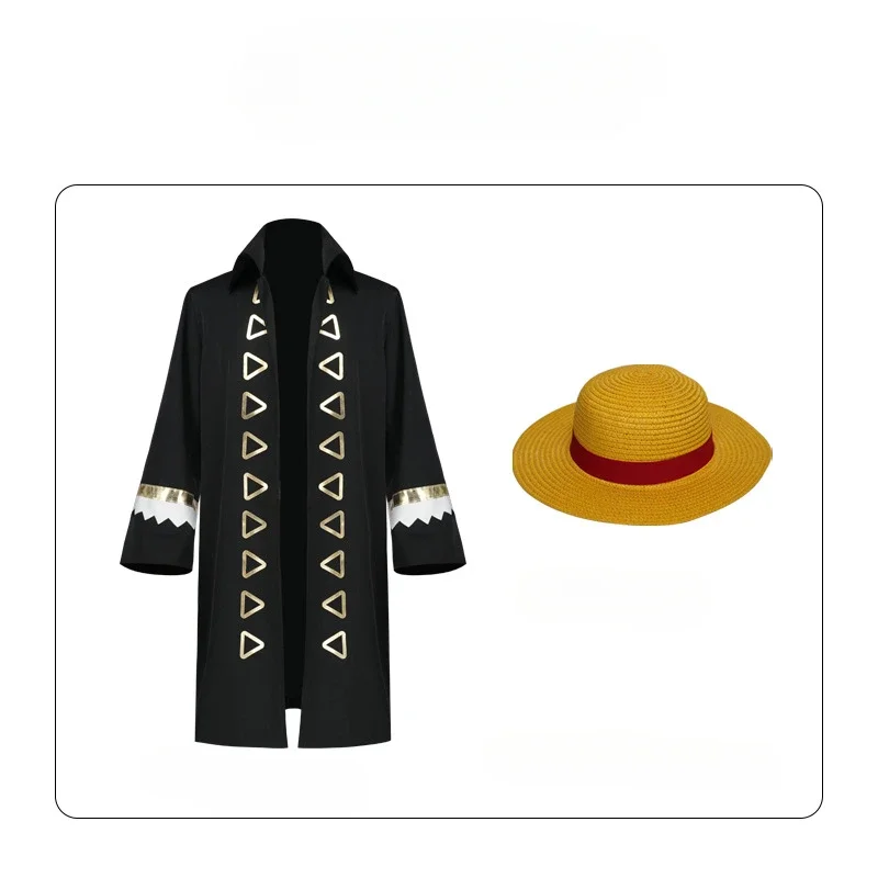 Cappotto cosplay anime per costume Rufy uomo donna mantello adulto nero anime mantello cosplay