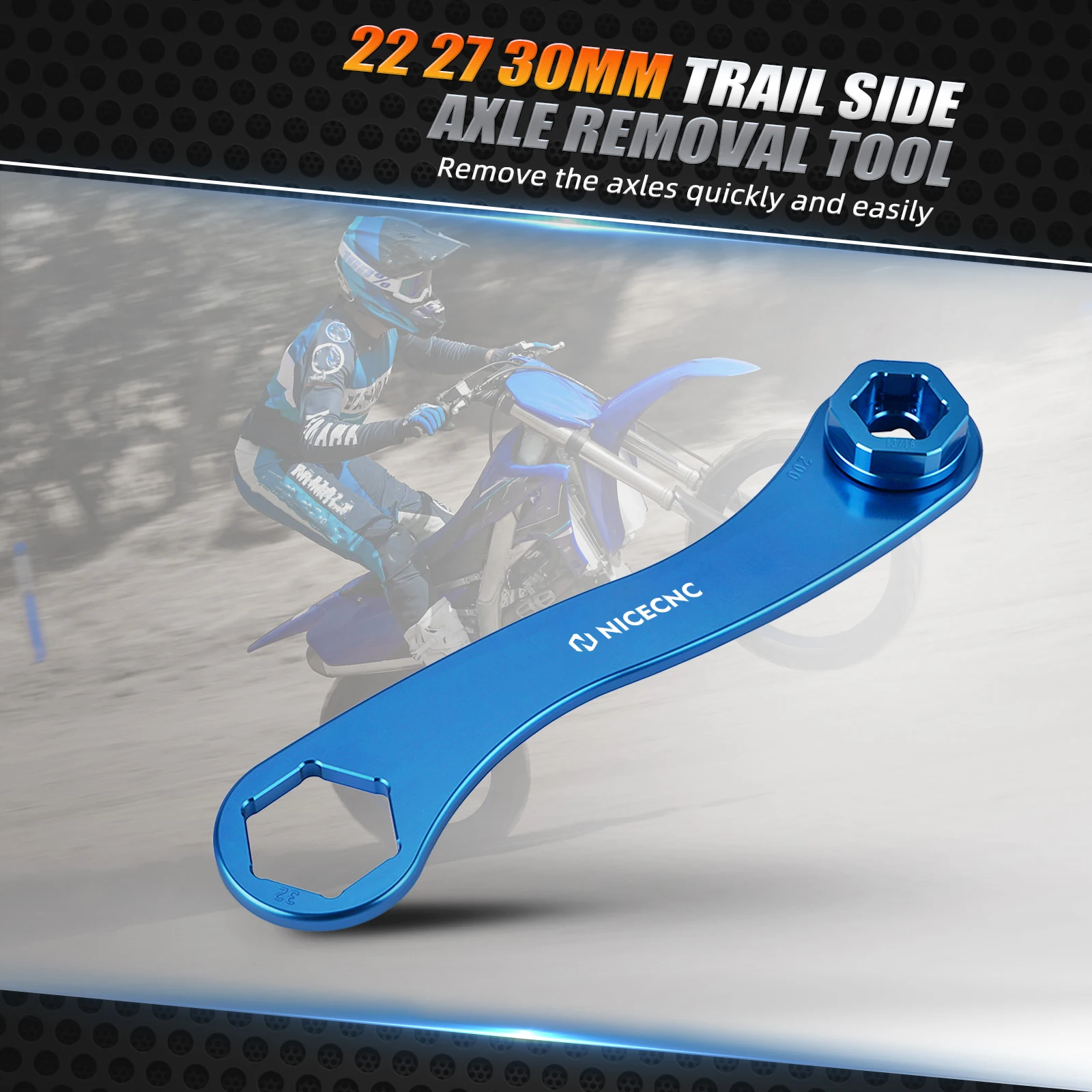 Для Yamaha YZ125 YZ250 YZ250F WRF 250 450 1998-2024 YZ450F YZ 125X 250X 250FX 450FX 22-27-30 мм гаечный ключ для снятия оси колеса