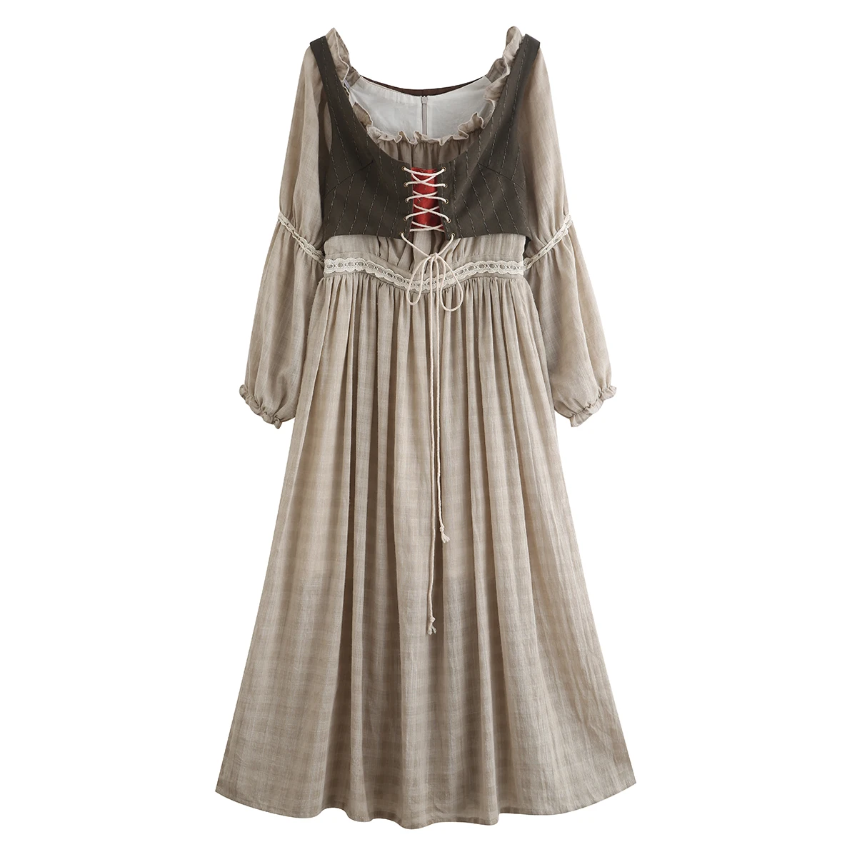 slim fit dress slacks Period Drama Inspired Vintage Blue Prairie Dress – Retro Fairy