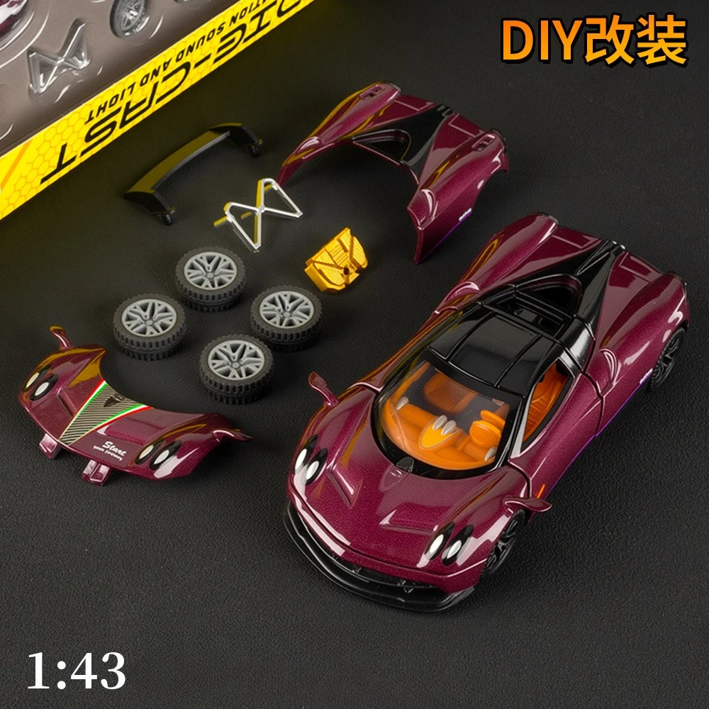 

1:43 Zonda R AE86 DIY игрушки автомобили миниатюрные модели изысканный дизайн интерьера багажник открытый автомобиль идеальные подарки для детей