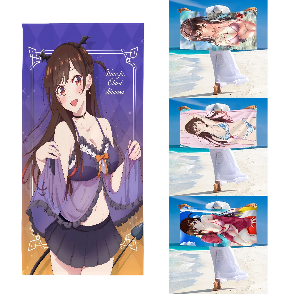 

M-Mizuhara C-Chizuru Anime Girl Towel Ultra Soft Absorbant Quickdry Large Beach Towels Personalized Gym Sport Bath Towels