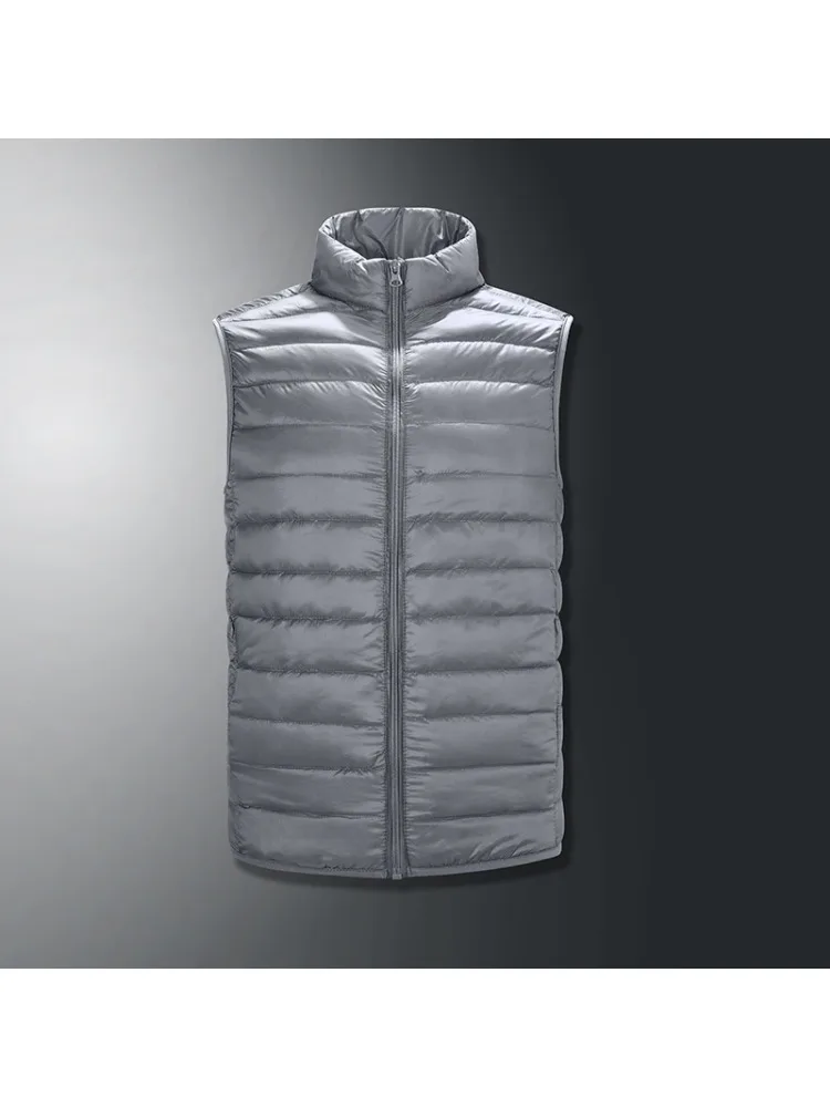 

Autumn Men's Full Zipper Outerwear Vest Outdoor Cotton Vest with Pockets Casual Vest Lightweight Sleeveless Jacket Thicken