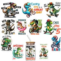 12pcs Dinosaur UV DTF Transfer Stickers, Waterproof Stickers, Stickers, Suitable for DIY, Crafts For 16 oz glass