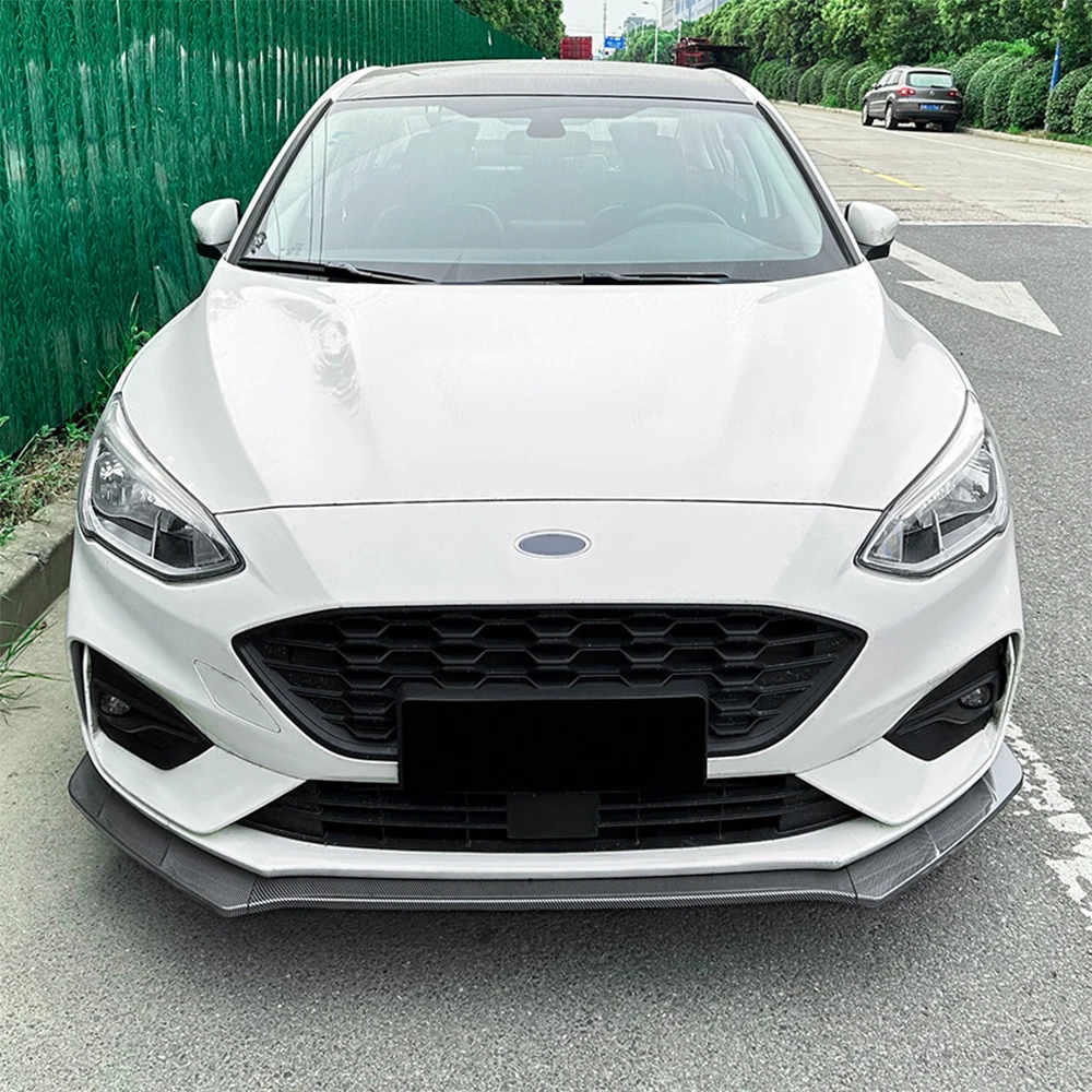 For Ford Focus MK4 ST Line 2019 20 21 22 Car Front Bumper Lip Chin Spoiler Splitter Diffuser Body Kit Protective Cover Deflector