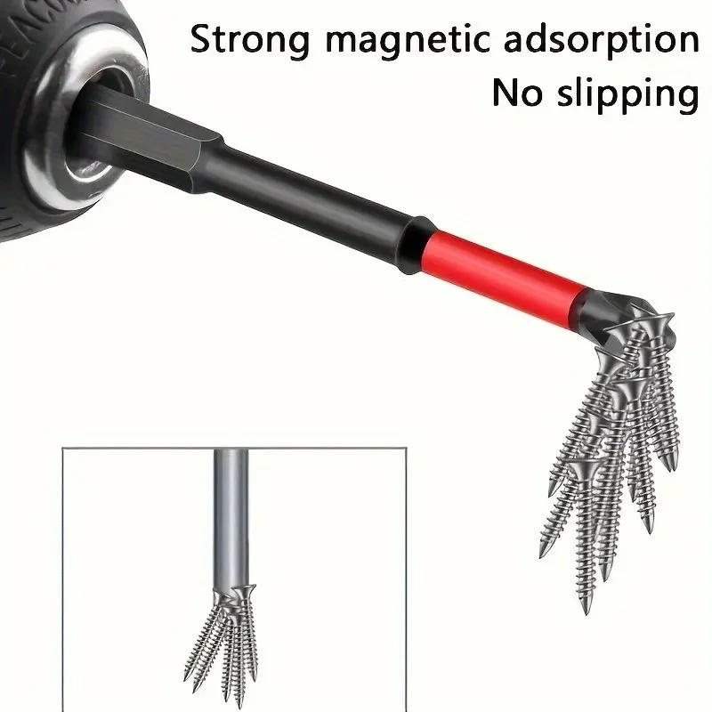Magnetic Non-Slip Drill Bit Set 3/6Pieces, S2 Steel, Crosshead and Impact Drill Bits, Suitable for Electric and Hand Drivers
