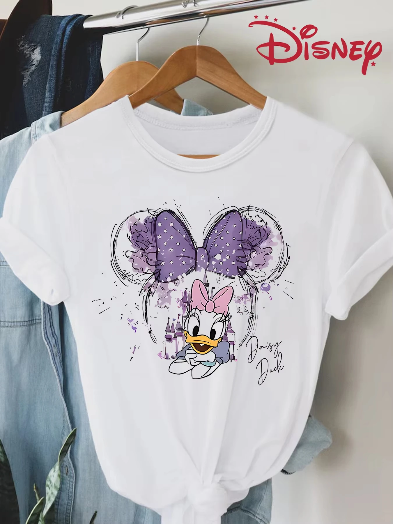 Minnie Mouse Cartoon Summer T-shirt  Women Clothing Casual Loose Comfortable Short Sleeve Men Women Y2k Women Clothes