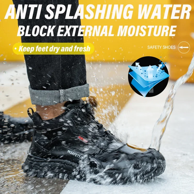 Men's Fashionable Safety Shoes 6KV Insulated Breathable Water-Resistant Anti-Slip Comfortable Work Footwear for Casual And Profe