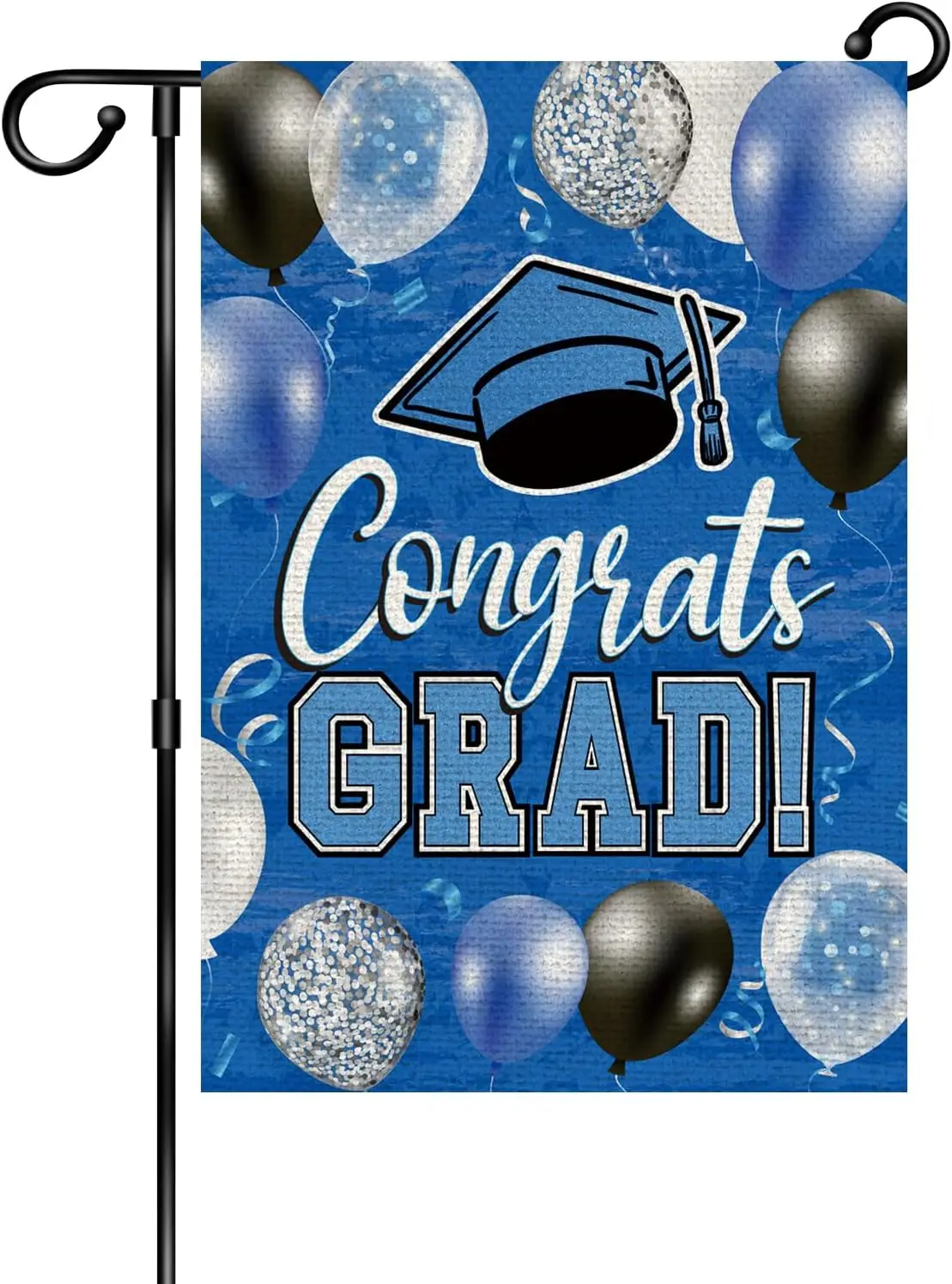Congrats Grad Diploma Cap Balloon Garden Flag,Class Of 2026 Graduation Ceremony Yard Outdoor Decoration,2026 Graduate Party jjp