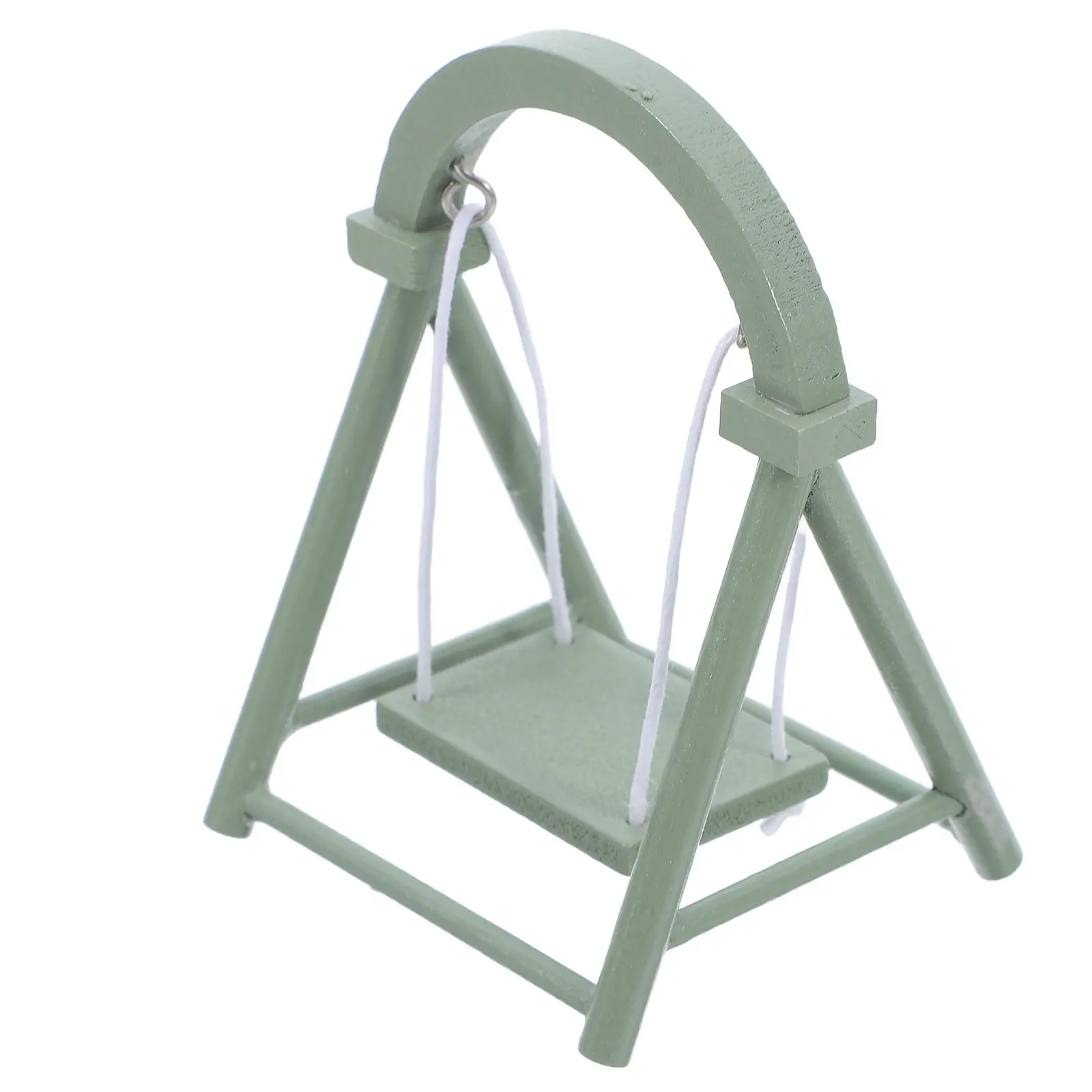 

Миниатюрные деревянные качели для кукольного домика, мини-мебель для DIY-проектов, имитация качелей для микроландшафта, декор для дома