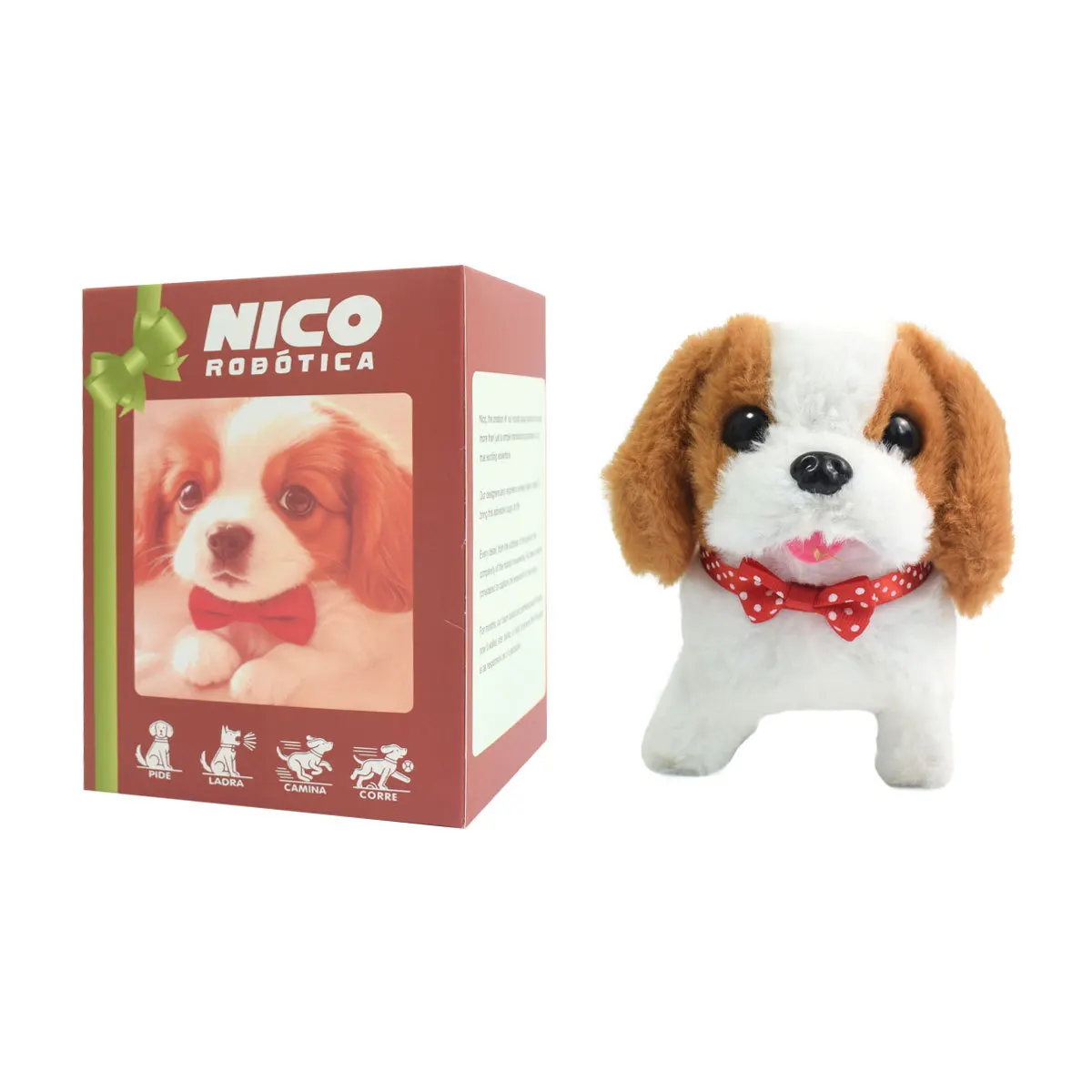 Chiot interactif chat Robot chiot en peluche chien Robot chiot marche aboiement queue Wagging marche chien jouet cadeau éducatif