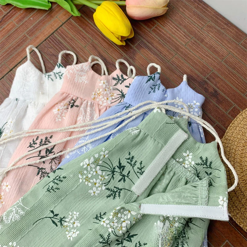 (حسب الطلب) 1/4 ملابس دمى ل 45 سنتيمتر Bjd دمية الطباعة فستان بحزام الملابس القطنية واللباس اللعب إكسسوارات دمي ، لا دمية #2