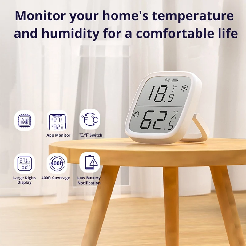 Temperature Humidity Sensor With Screen, Zigbee Multi-Purpose Gateway Smart Wifi Remote Temperature And Humidity Sensor