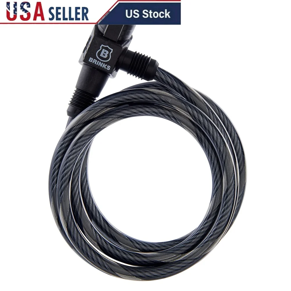 

Сверхмощный велосипедный тросовый замок 6 футов с ключом, диаметр 3/8 дюйма, устойчивый к порезам плетеный стальной устойчивый к атмосферным воздействиям, устойчивый к царапинам защитный замок