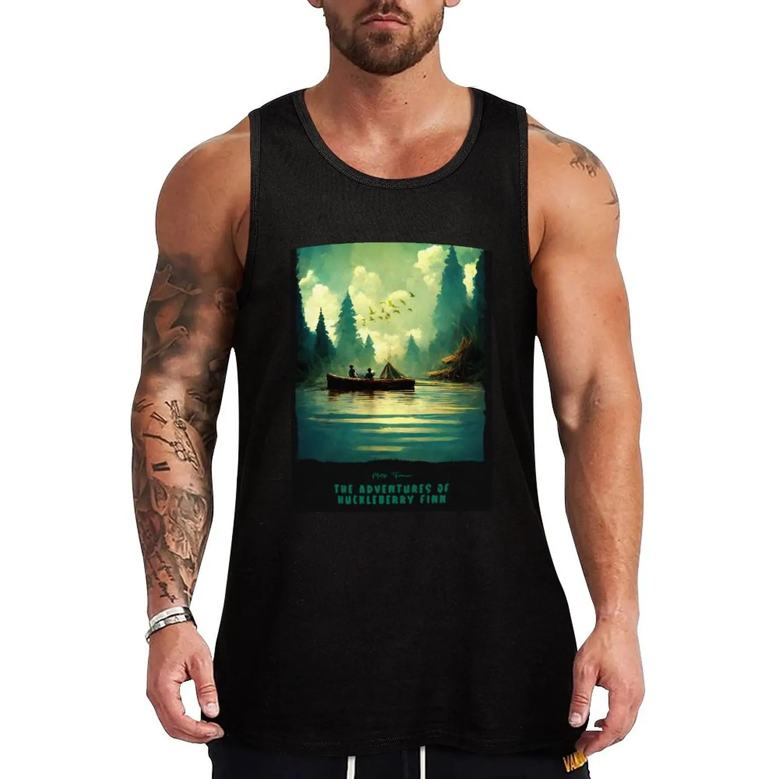 Adventures of Huckleberry Finn Tank Top Men's gym articles muscle t-shirt Sports clothing singlet for men