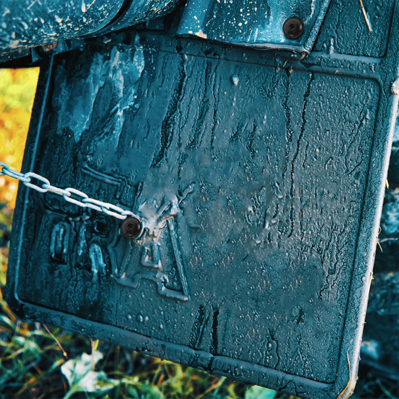 50 قطعة مسامير رفرف الطين الذاتي التنصت المعادن دائم السيارات سبلاش درع تصاعد عدة لتحديد لوحة ترخيص إطار السيارة #3