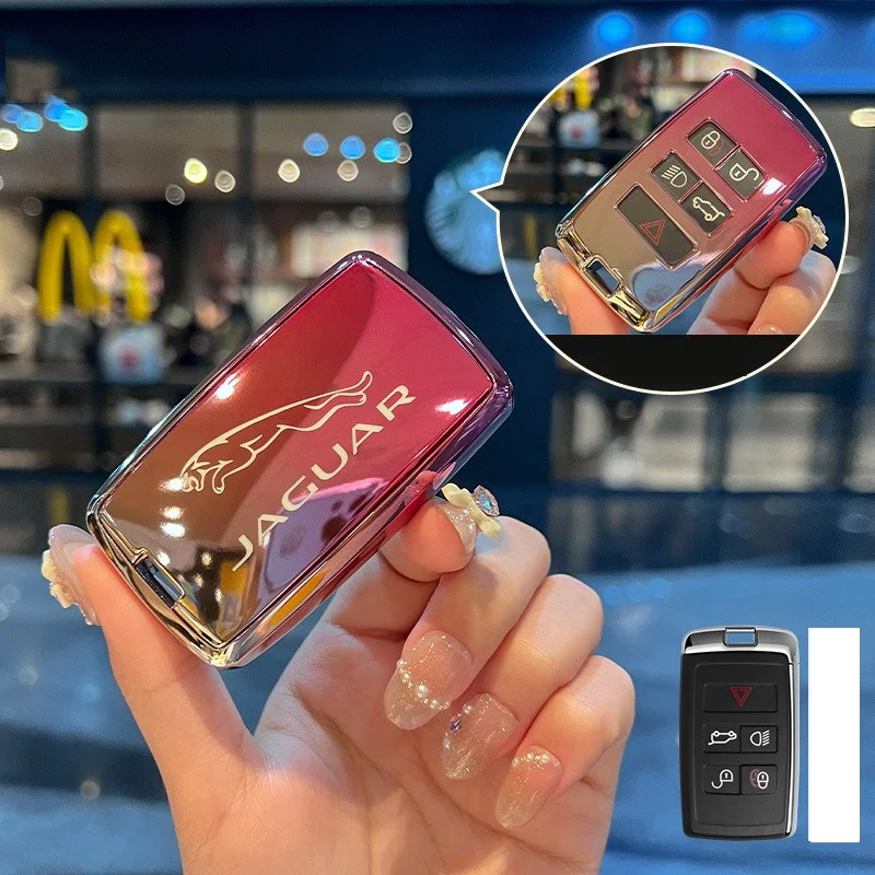 Anti-Dust Soft TPU Car Key Case Cover Sleeve For Jaguar XEL XFL XJ6 XJS XKR XFR All  For Jaguar X S F XF XE XJ XK XEL XFL XJL view 5