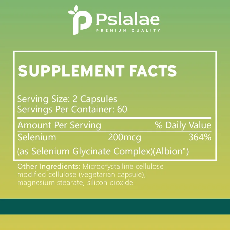 السيلينيوم 200mcg - مكمل مضاد للأكسدة يدعم الجهاز المناعي والصحة العامة، غير وراثيًا، ويمتص بسهولة