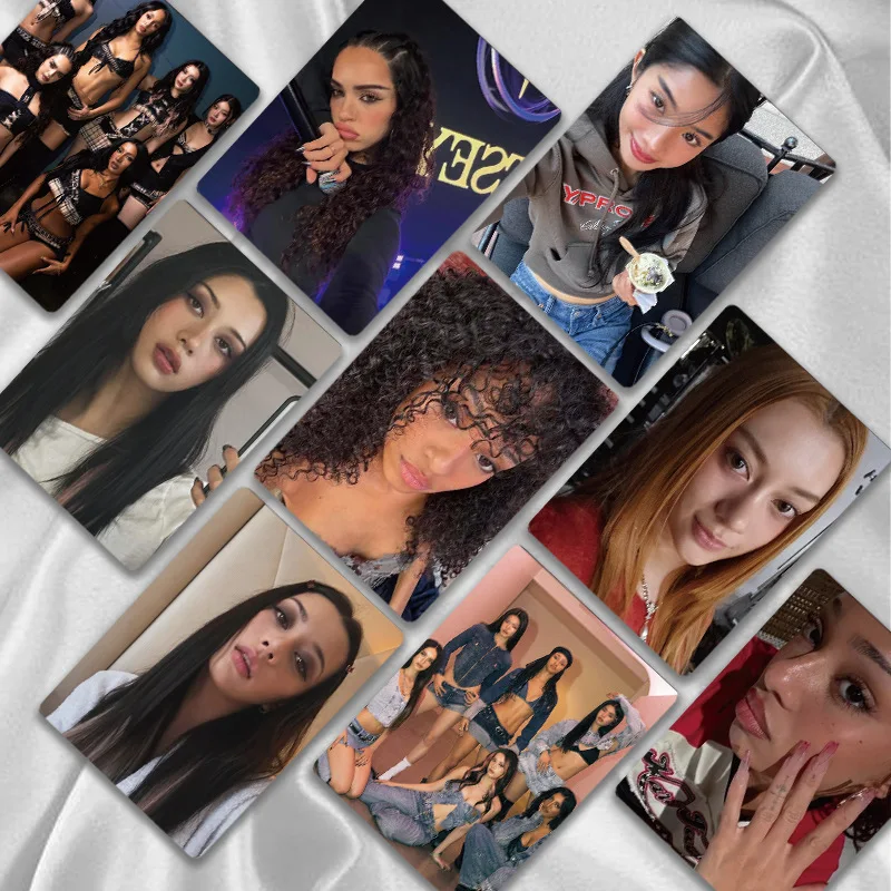 Nuevo 50 unids/set tarjeta láser ídolo Kpop KATSEYE Lomo tarjetas DANIELA LARA MANON MEGAN Printd tarjetas fotográficas recoger tarjetas regalo para seguidores