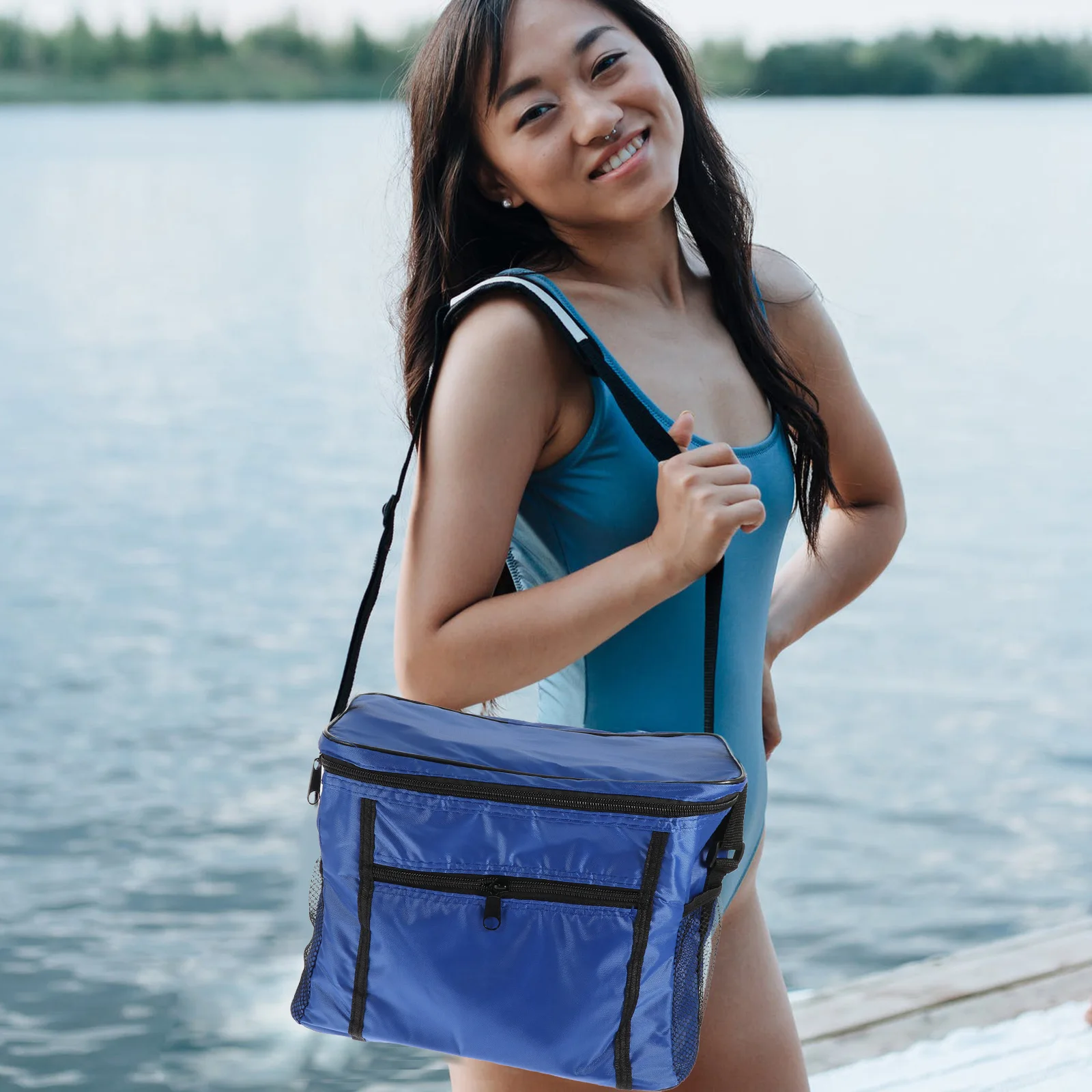 

Oxford Cloth Thermal Insulated Picnic Bag Food Fresh Preservation Portable Lunch Tote Bag Outdoor Use Picnic Bags