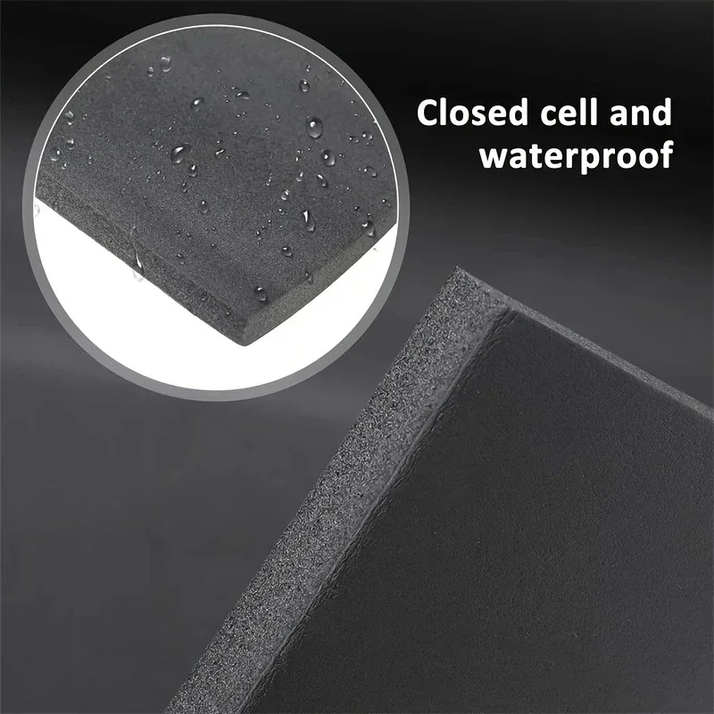 لفة رغوة مطاطية ذاتية اللصق، متعددة الاستخدامات، عازلة للصوت، سهلة القطع، مثالية لأسطح السيارات، سجادات عزل الضوضاء، لتر