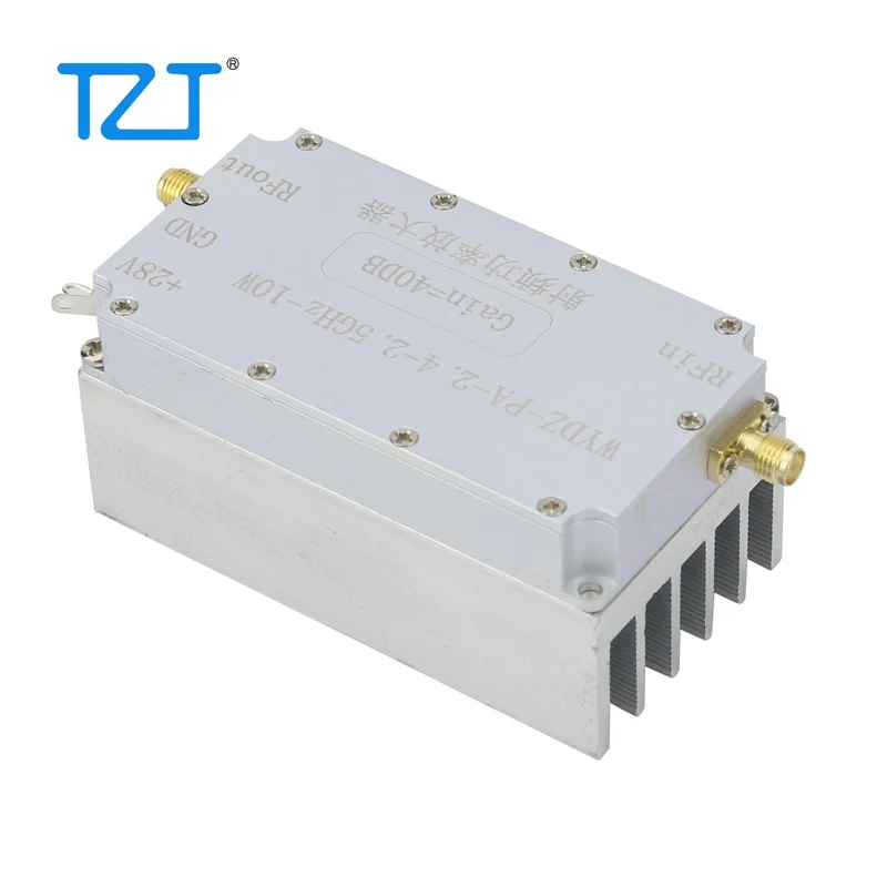 TZT-Amplificador de potencia RF WYDZ-PA-2.4-2.5GHz-10W, diseñado con disipador de calor, ganancia de 40dB, salida de 10W