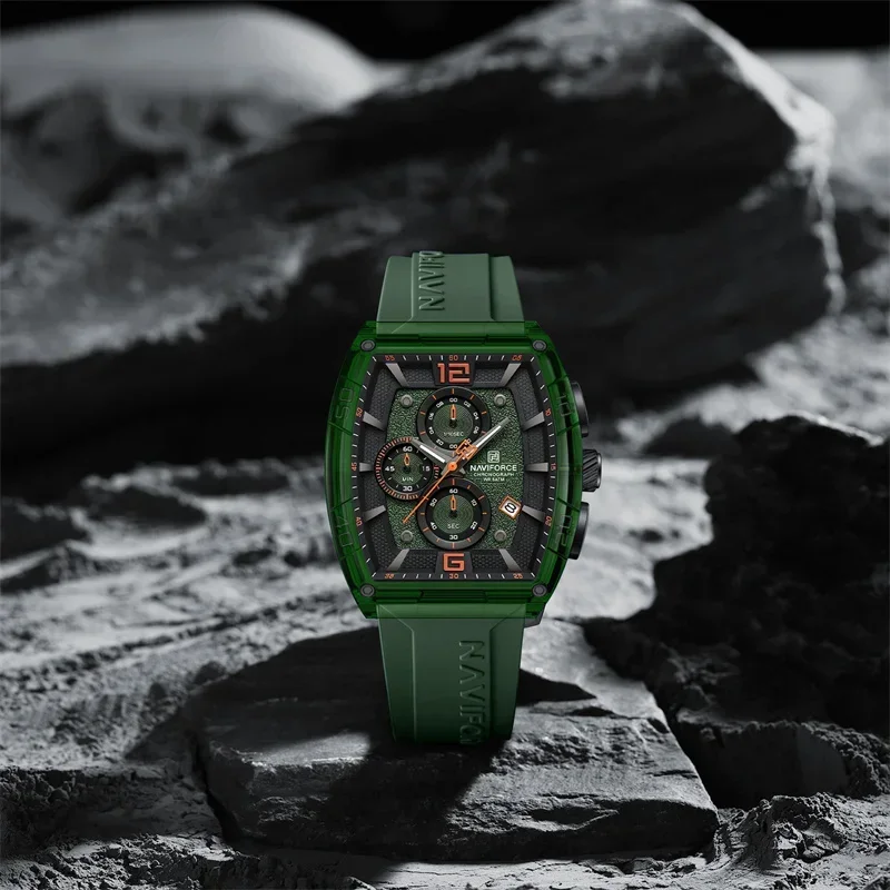 NAVIFORCE Original Watches for Men Waterproof Quartz Wristwatch Silicone Strap Luminous Date Male Watch Casual Reloj Hombre 2025