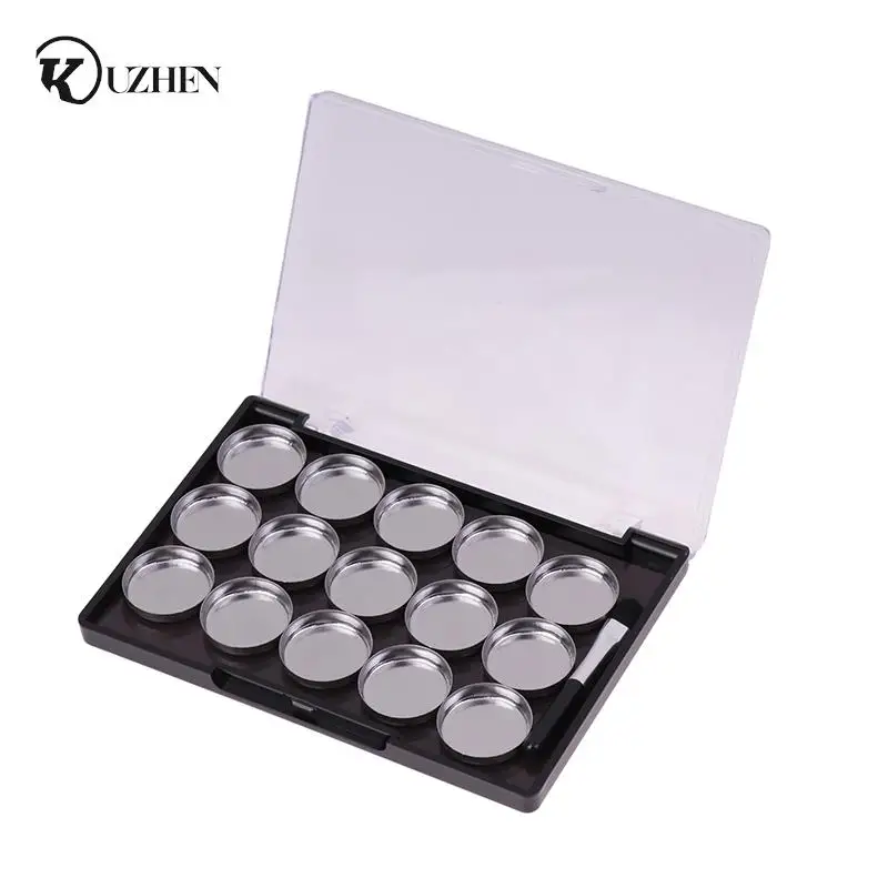 Empty Magnetic Cosmetics Palette 15 Grids 20mm Iron Plate And Brush Eyeshadow Blusher Lipstick DIY Makeup Box