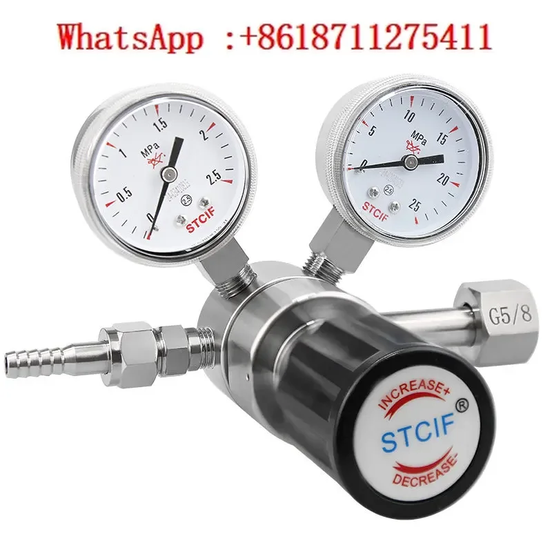 316L stainless steel pressure reducing valve gas cylinder primary pressure regulating valve