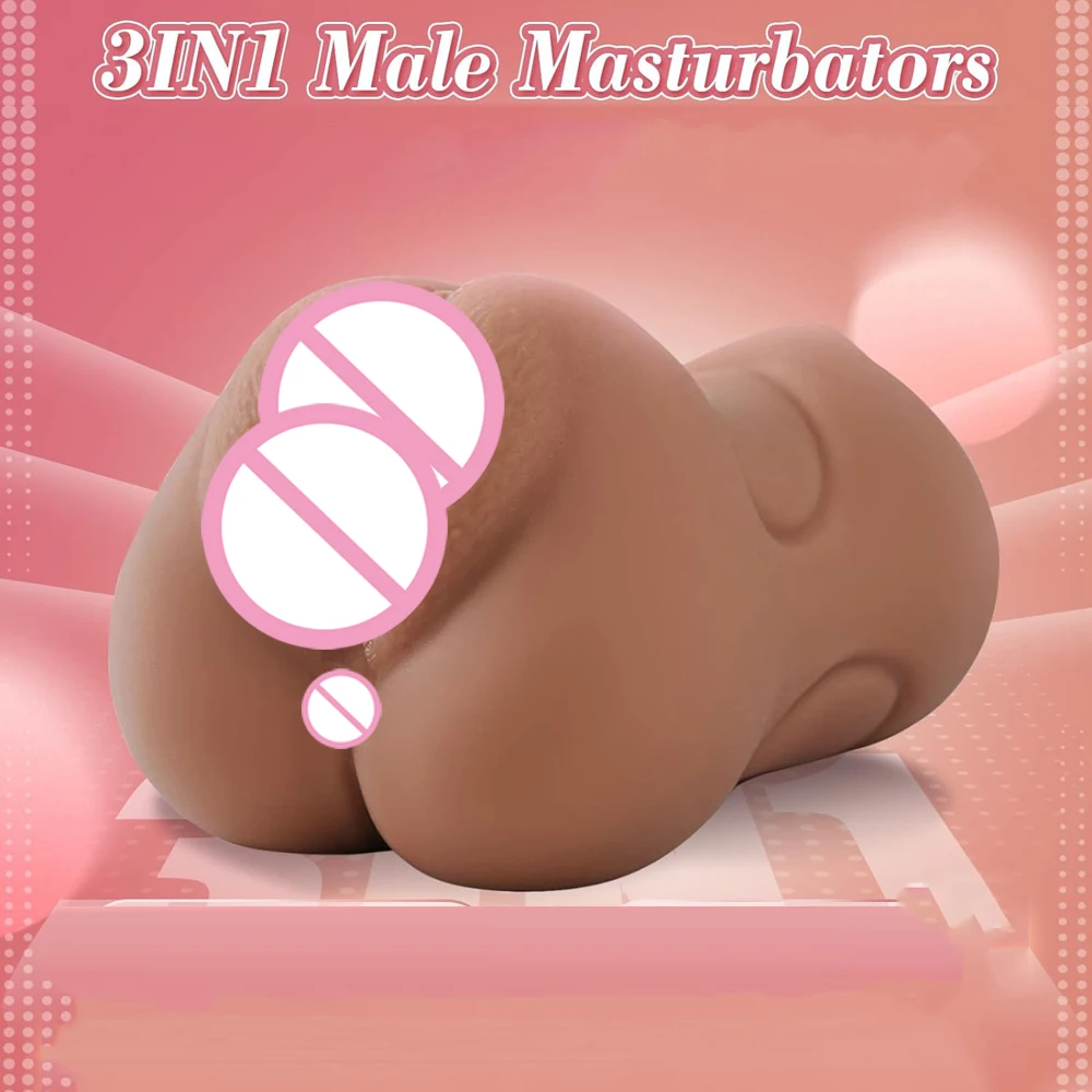 3 في 1 الموزه اختراق الرجال الجنس لعب الاصطناعي المهبل الشرج الفم جيب Pusssy الكبار اللسان أدوات الاستمناء الذكور #4