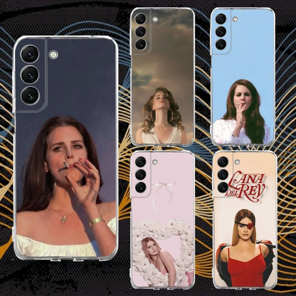 L-Lana Del Rey Tough Phone Case Silicone For Samsung S30,S23,21,22,20 Ultra,S20 FE lite,S10,9,PIus Note20ultra Cover Clear