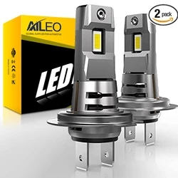 AILEO New 2 Pcs H7 LED Headlamp 6500K Cold White Wireless Turbo Super Bright CSP Plug And Play 12000LM 12V 1:1 Mini Design IP68
