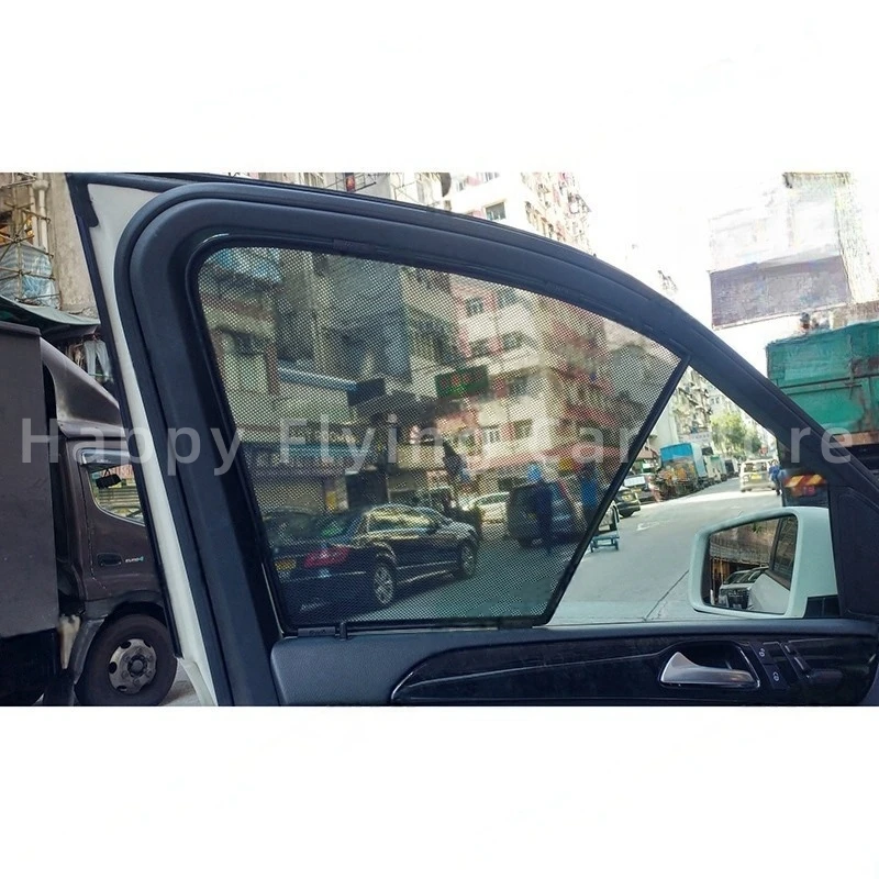 مناسبة لـ Benz M CLASS W164 2006-2011 مظلة نافذة السيارة، حاجز الشمس للباب الأمامي والجانبي، ستارة شبكية