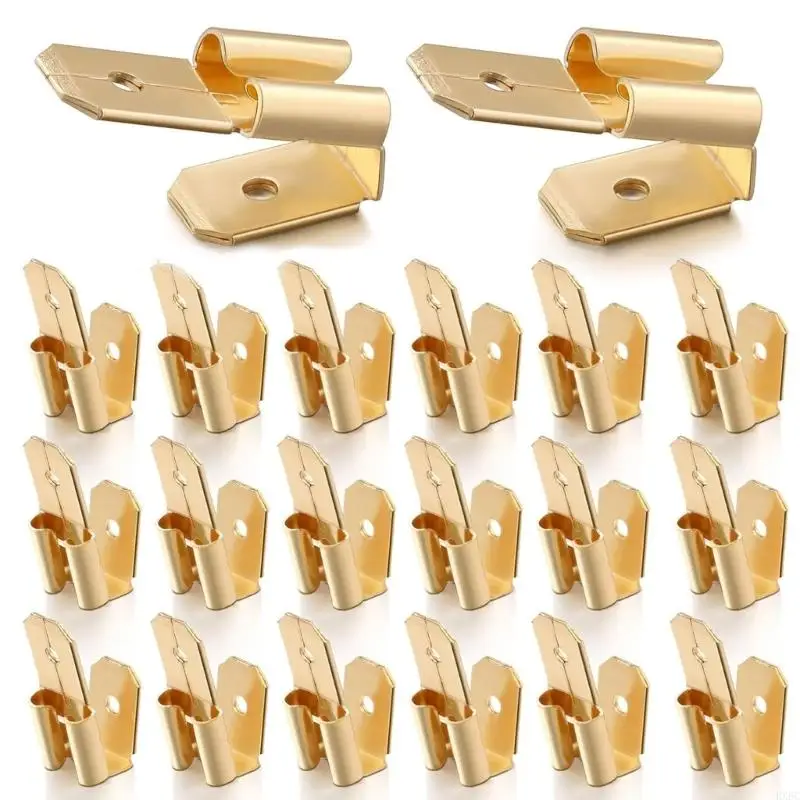 25pcs 3 cách bộ điều hợp đầu cuối uốn cong Bộ dụng cụ bằng đồng Piggybacks Connectors Connectors Ngắt kết nối nhanh HX6C