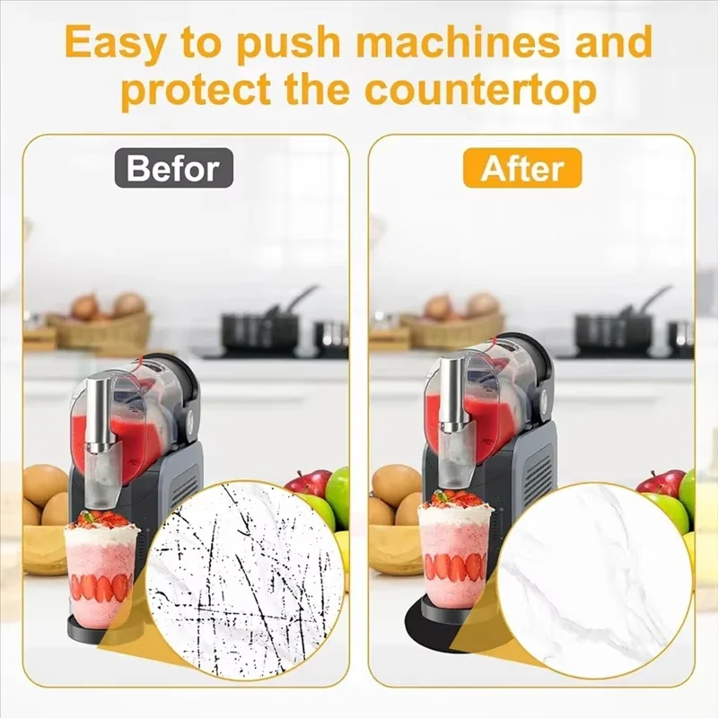 Sliding Mat for Ninja Smoothie Makers FS301/FS300 — Glides Easily on Countertops, Non-Slip Surface Protection, with Hanging Hole