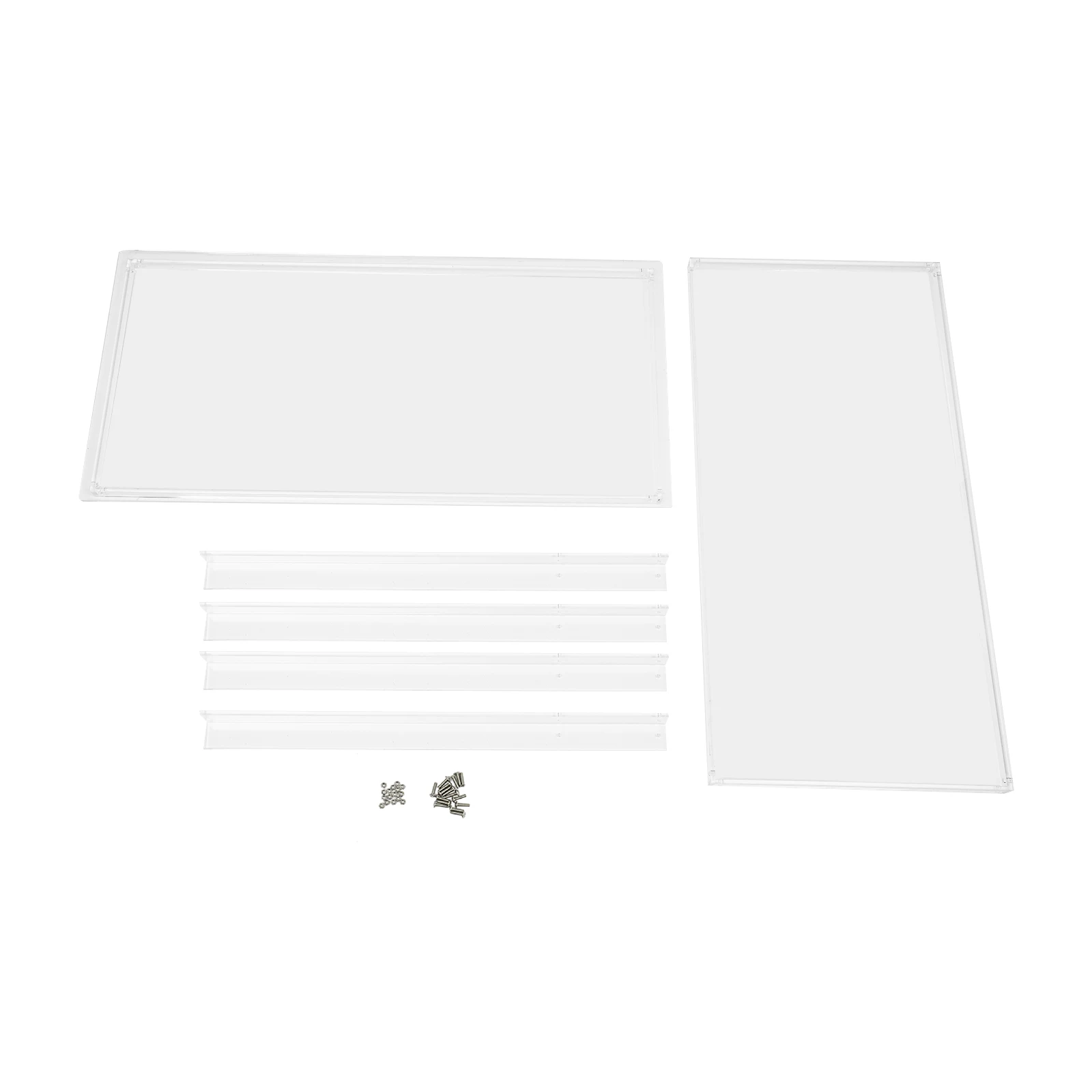 Escritorio transparente acrílico, mesa de estudio para ordenador portátil, escritorio transparente moderno, escritorio acrílico, escritorio de oficina de doble capa